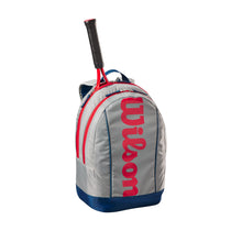 Load image into Gallery viewer, Wilson Junior Tennis Backpack - Light Grey/Red
 - 5