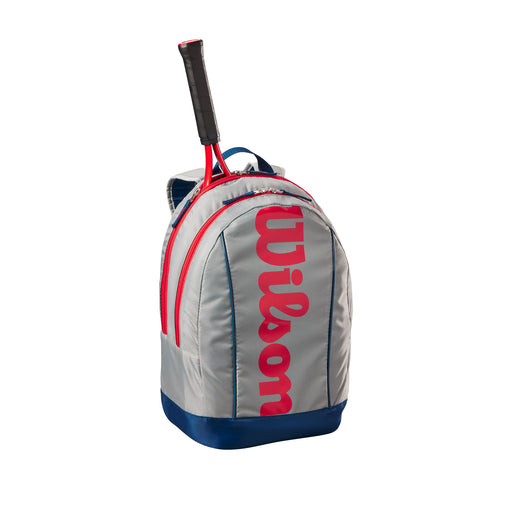Wilson Junior Tennis Backpack - Light Grey/Red