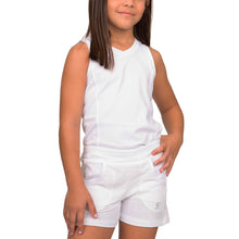 Load image into Gallery viewer, Sofibella White Racquet Girls Tennis Tank Top - Net/L
 - 1