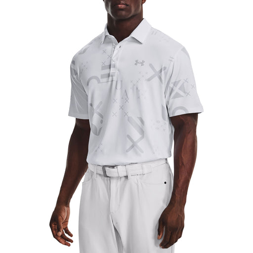 Under Armour Playoff 2.0 Mens Golf Polo - WHT/HAL GRY 147/XXL