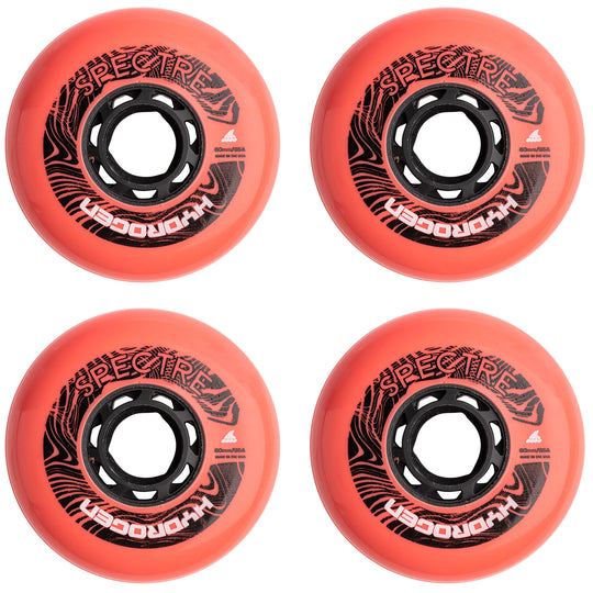 Rollerblade Hydrogen Spectre 80mm/85A Salmon Inline Skate Wheels 4-Pack