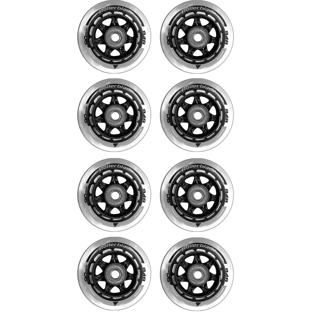 Rollerblade 90mm/84A + SG9 Inline Skate Wheel Kit - Neutral