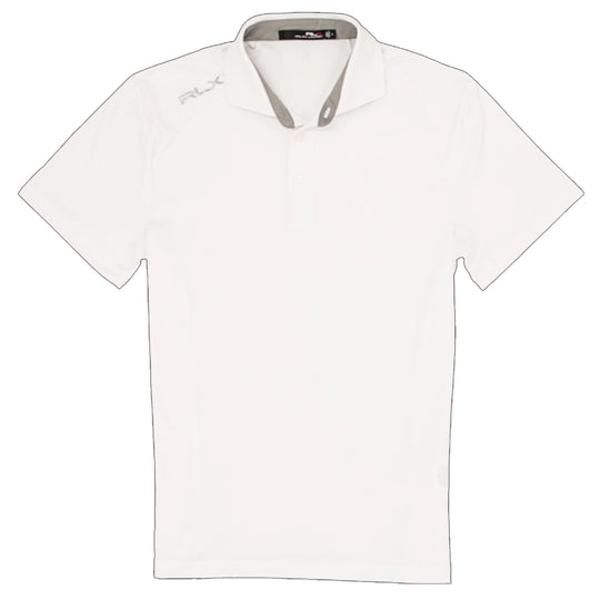 RLX Ralph Lauren Featherweight Jersey Pure White Mens Tennis Polo