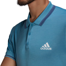 Load image into Gallery viewer, Adidas Freelift Hazy Blue Mens Tennis Polo
 - 2