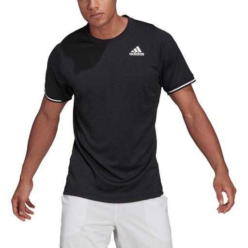 Adidas Freelift Black Mens Tennis Shirt - Black/XXL