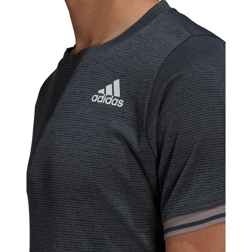 Adidas Freelift Dark Hthr Grey Mens Tennis Shirt