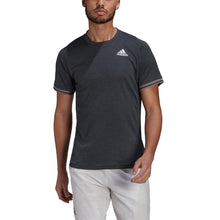 Load image into Gallery viewer, Adidas Freelift Dark Hthr Grey Mens Tennis Shirt - Dk Hthr Gry/Wht/XXL
 - 1
