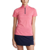 RLX Ralph Lauren Mesh Mix Antique Rose Womens Golf Polo