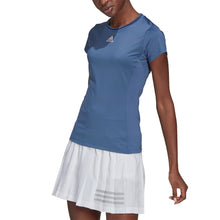 Load image into Gallery viewer, Adidas Freelift Match Blue Womens Tennis Shirt
 - 2