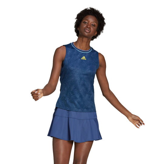 Adidas Primeblue Printed Match Navy Womens Tennis Tank Top