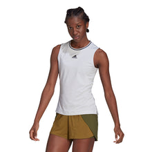 Load image into Gallery viewer, Adidas Match White Womens Tennis Tank Top - White/Black/L
 - 1