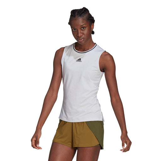 Adidas Match White Womens Tennis Tank Top - White/Black/L