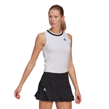 Load image into Gallery viewer, Adidas Club Knotted White Womens Tennis Tank Top - White/Black/M
 - 1