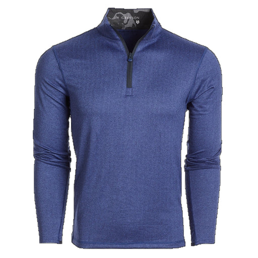 Greyson Herringbone Tate Mens Golf 1/4 Zip - NVY HRINGBN 970/XL