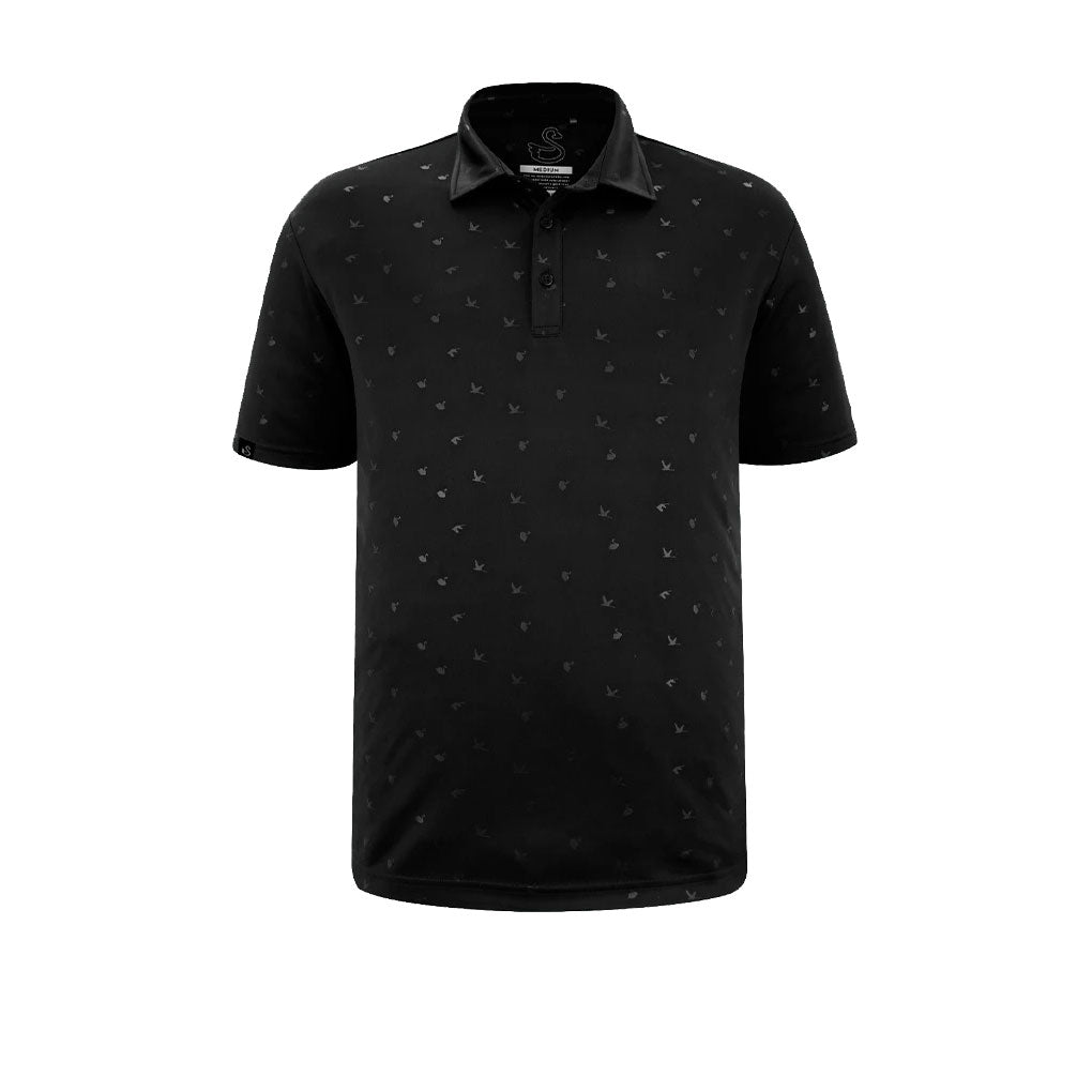 Swannies Byrd Mens Golf Polo - Black/XL