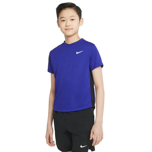 NikeCourt Dri-FIT Victory Boys Tennis Shirt - CONCORD 471/XL