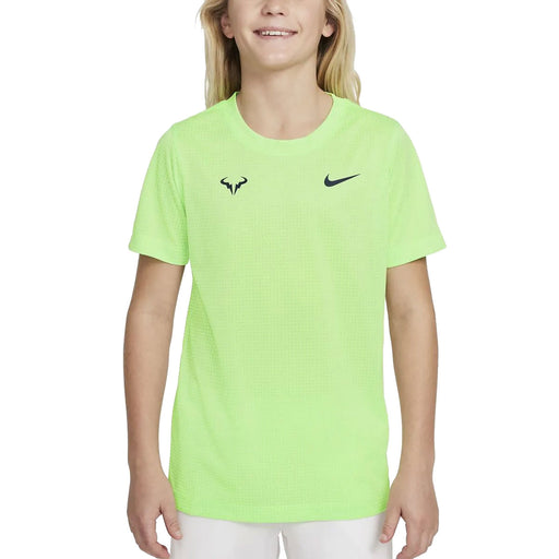 NikeCourt Dri-FIT Rafa Boys Tennis T-Shirt 2021 - LIME GLOW 345/XL