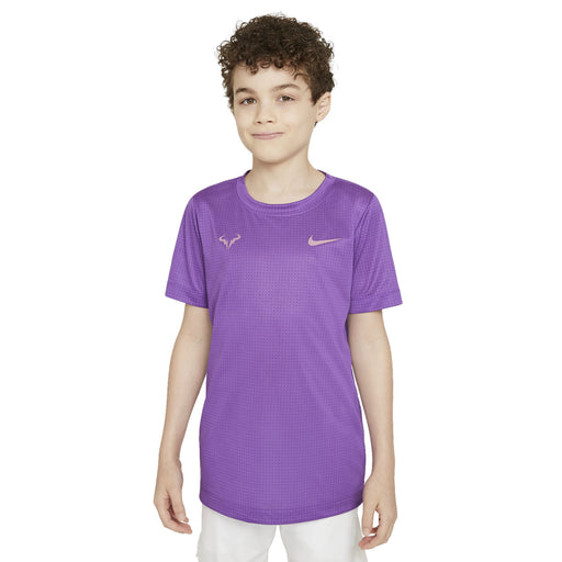 NikeCourt Dri-FIT Rafa Boys Tennis T-Shirt 2021 - WILD BERRY 528/XL