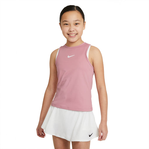 NikeCourt Dri-FIT Victory Girls Tennis Tank Top - ELEMNTL PNK 698/XL