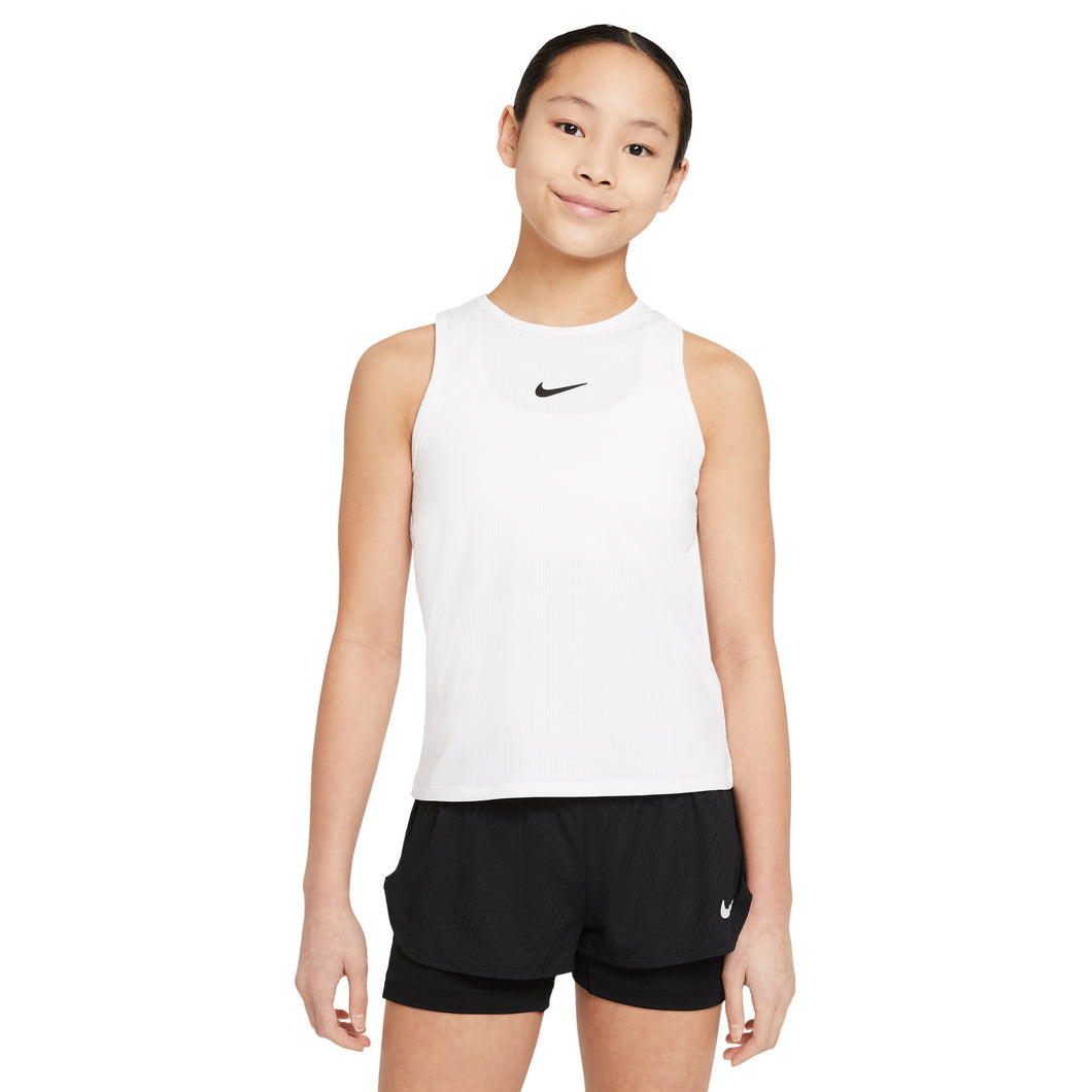 NikeCourt Dri-FIT Victory Girls Tennis Tank Top - WHITE 100/XL