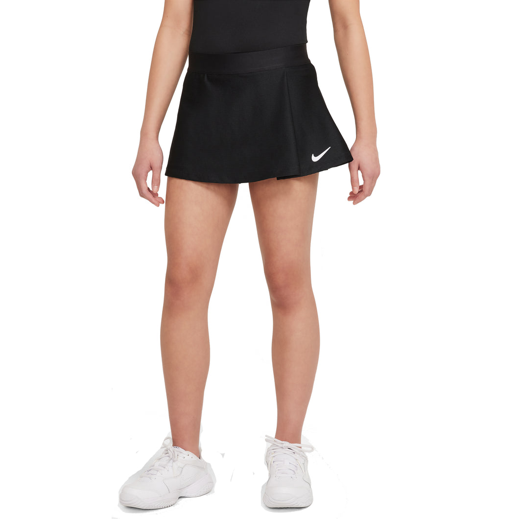 NikeCourt Dri-FIT Victry Flouncy Grls Tennis Skirt - BLACK 010/XL
