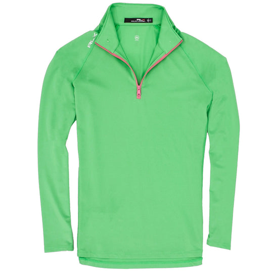 RLX UV Protection Force Green Womens 1/4 Zip Golf Pullover