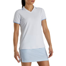 Load image into Gallery viewer, FootJoy SouthLivin Opn Collr WT Womens Golf Polo - White/XL
 - 1