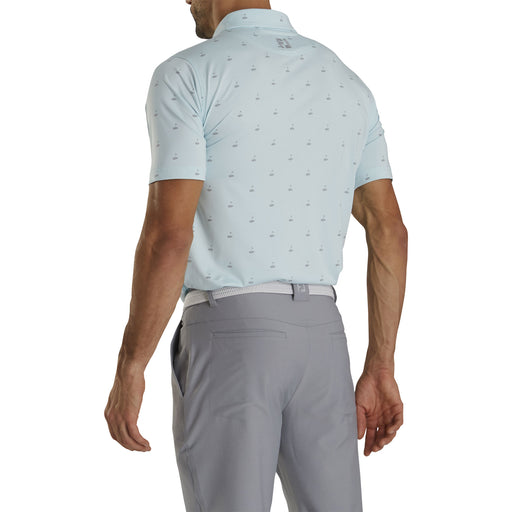 FootJoy AF Golf Print Ice Blue Mens Golf Polo