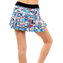 Load image into Gallery viewer, Lucky in Love Postr Grl Pltd Turq Wmn Tennis Skirt
 - 3