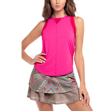 Load image into Gallery viewer, Lucky in Love Chill Out Womens Tennis Tank Top - PITAYA 699/L
 - 3