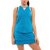 Lucky in Love Chill Out Turquoise Womens Tennis Tank Top