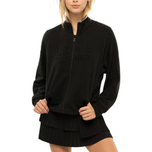 Load image into Gallery viewer, Lucky in Love Love In Action Blk Wmn Tennis Jacket
 - 1