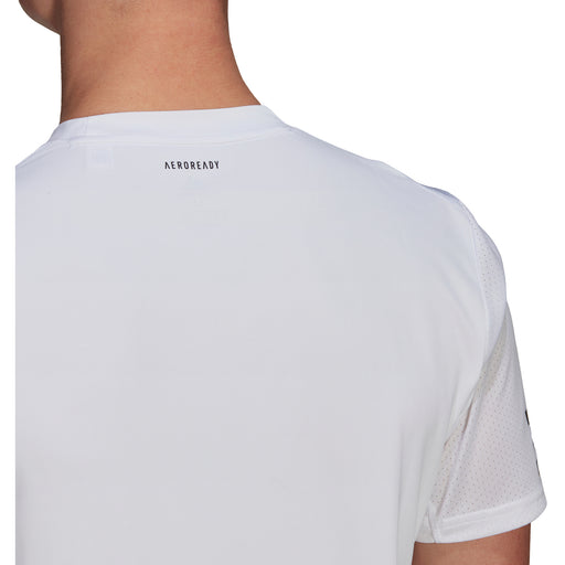 Adidas Club 3 Stripe White-Black Mens Tennis Shirt