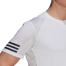 Load image into Gallery viewer, Adidas Club 3 Stripe White-Black Mens Tennis Shirt
 - 3