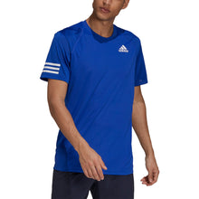 Load image into Gallery viewer, Adidas Club 3 Stripes Bold Blue Mens Tennis Shirt
 - 1