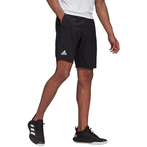 Adidas Club SW BlkWh 9in Mens Tennis Shorts - Black/White/XXL
