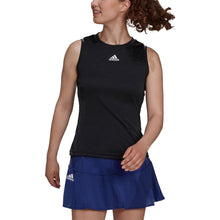 Load image into Gallery viewer, Adidas Match Black Womens Tennis Tank Top - Black/White/L
 - 1