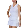 Sofibella Center Line Fullback White Womens Tennis Tank Top