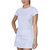 Sofibella Center Line Weave Womens Short Sleeve Tennis Shirt