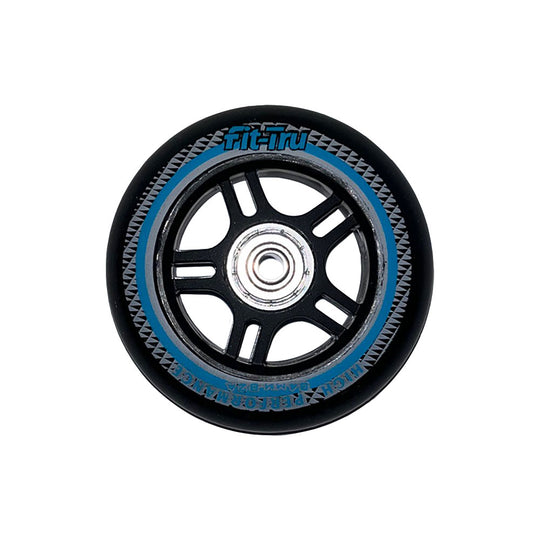 Fit-Tru Cruze 84mm Black/Blue Inline Skate Wheels 4-Pack
