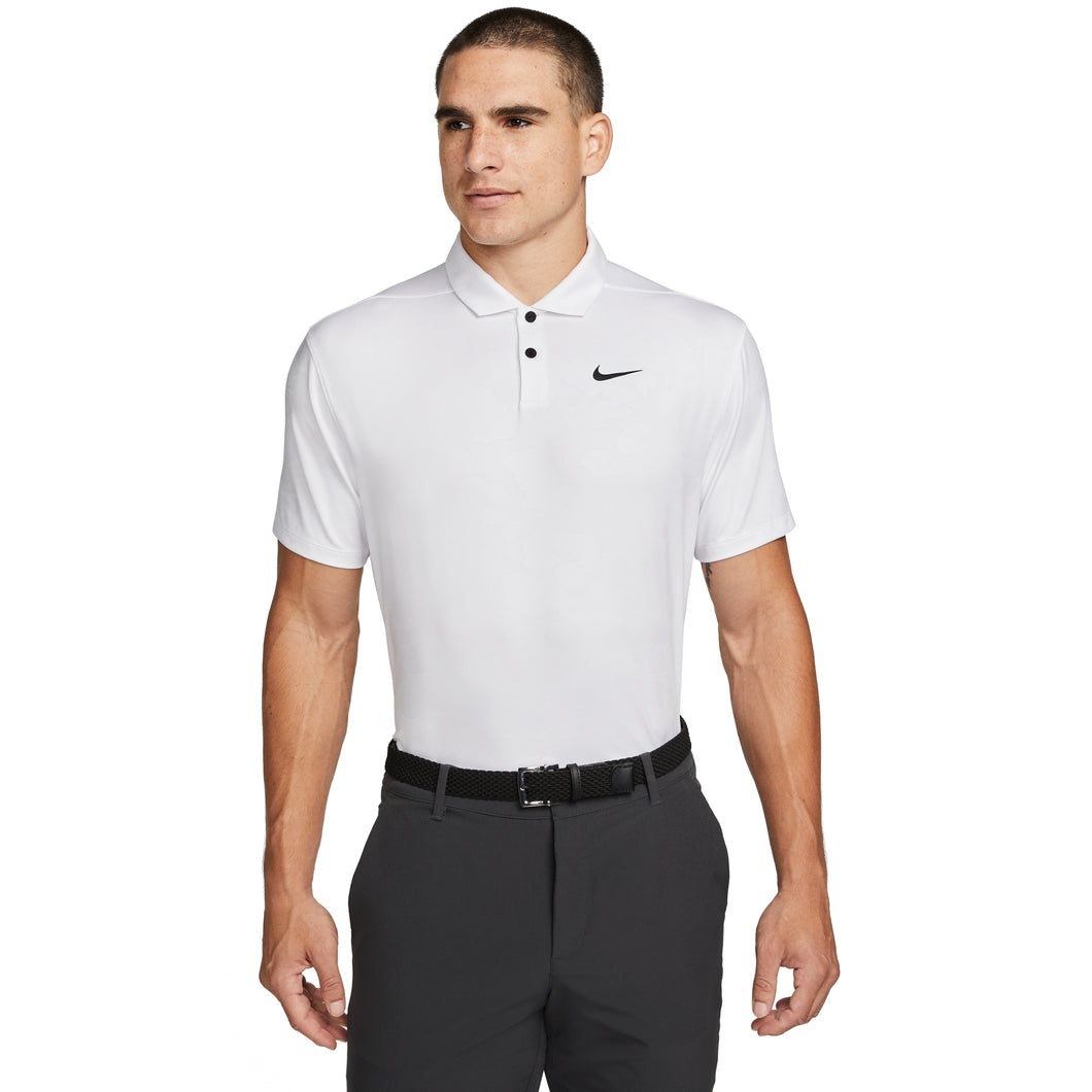 Nike Dri-FIT Vapor GRFX White Mens Golf Polo - WHITE 100/XL