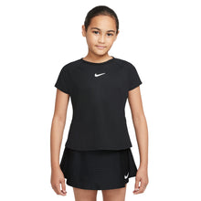 Load image into Gallery viewer, NikeCourt Dri-FIT Victory Girls Tennis Shirt - BLACK 011/XL
 - 2