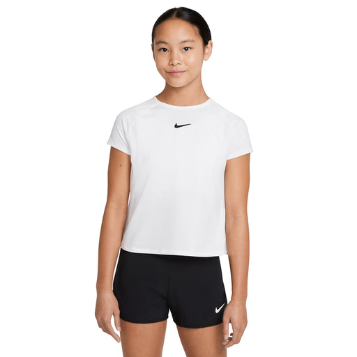 NikeCourt Dri-FIT Victory Girls Tennis Shirt - WHITE 101/XL