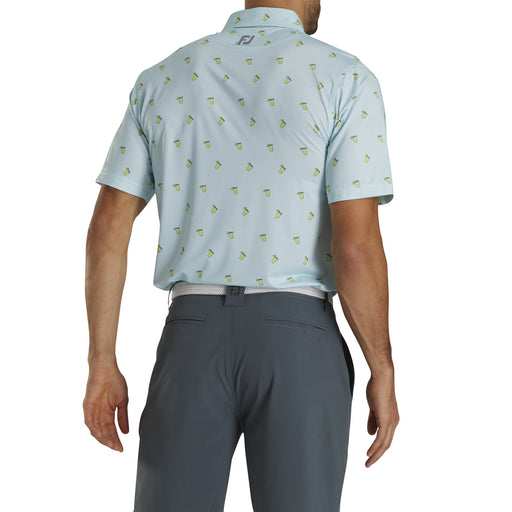 FootJoy Lisle Cocktail Print Blue Mens Golf Polo