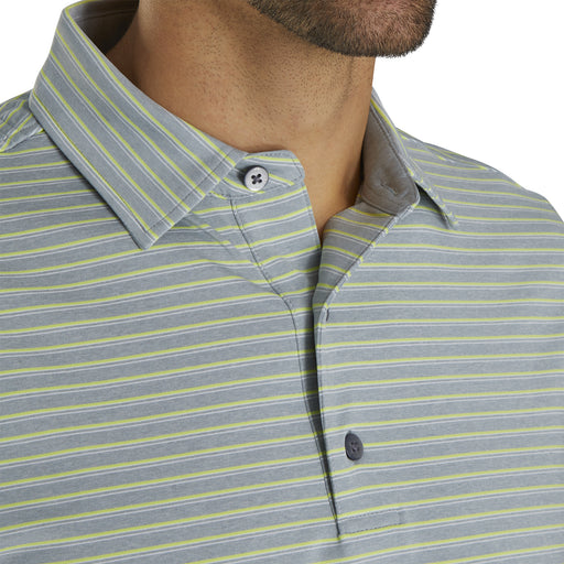 FootJoy Lisle Classic Stripe Grey Mens Golf Polo