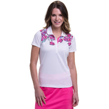 Load image into Gallery viewer, EP New York Mordern Floral Womens Golf Polo - WHITE MULTI 113/XXL
 - 1