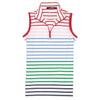 RLX Printed Rainbow Stripe Womens Sleeveless Golf Polo