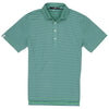 RLX Ralph Lauren Classic Striped Course Green Bastille Blue Mens Golf Polo