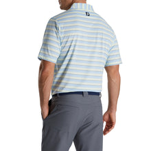 Load image into Gallery viewer, FootJoy Lisle Regency Stripe Sky Mens Golf Polo
 - 2