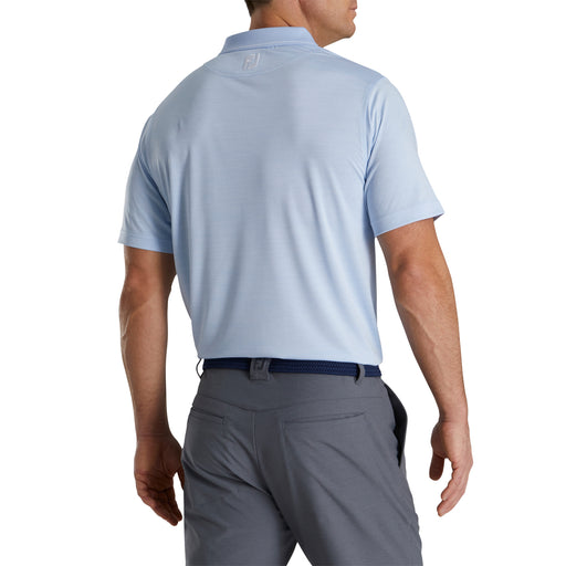 FootJoy Lisle Broken Pinstripe Sky Mens Golf Polo